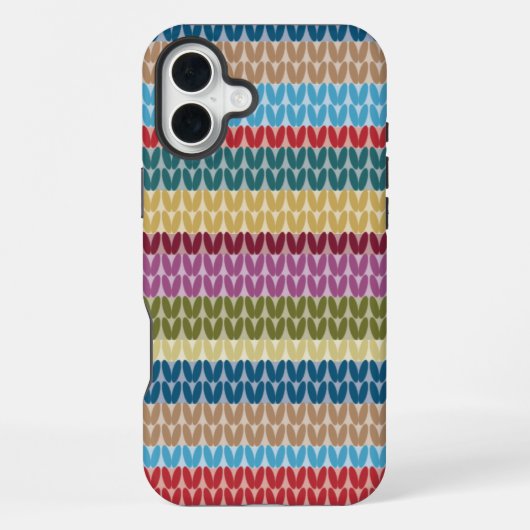 Gestreepte Gebreide Stijl iPhone Hoesje (Achterkant)