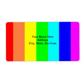 Gestreepte gekleurde labels (Voorkant)