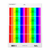 Gestreepte gekleurde labels (Full Sheet)