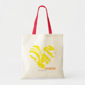 Gestreepte Gele 4 Tote Bag (Voorkant)