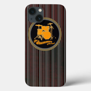 gestreepte gele drum Case-Mate iPhone case