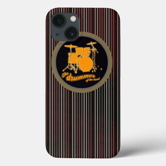 gestreepte gele drum Case-Mate iPhone case (Achterkant)