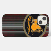 gestreepte gele drum iPhone hoesje (Achterkant horizontaal)