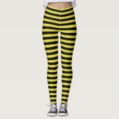 Gestreepte gele en zwarte heks leggings (Voorkant)