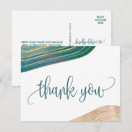 Gestreepte Gemstone | Emerald Hartelijk dank Briefkaart