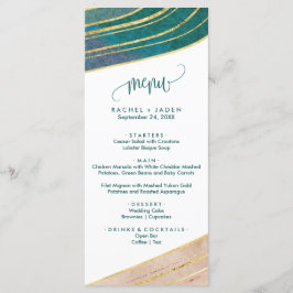 Gestreepte Gemstone | Kaart menu Smaragdinmenu