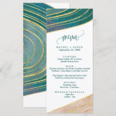 Gestreepte Gemstone | Kaart menu Smaragdinmenu (Voorkant / Achterkant)