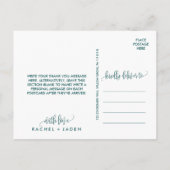 Gestreepte Gemstone | Mauve Bedankt Briefkaart (Achterkant)