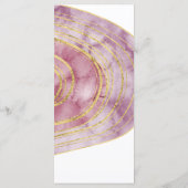 Gestreepte Gemstone | Mauve Dinner Menu Kaart (Achterkant)