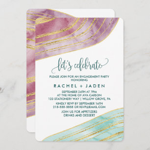 Gestreepte Gemstone Mauve Let's Celebrate Kaart