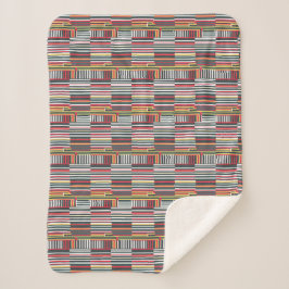 gestreepte geometrische patroon sherpa deken
