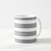 Gestreepte gepersonaliseerde koffie Mok (Voorkant rechts)