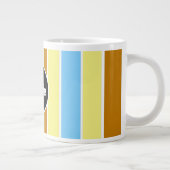 gestreepte gepersonaliseerde monogram mok  (Rechts)
