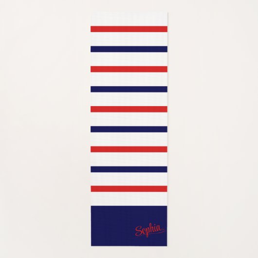Gestreepte gepersonaliseerde yogamat (Voorkant)
