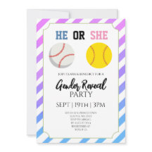 Gestreepte geslacht onthulling feest voor honkbal