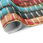 Gestreepte geweven stof weven look natuurlijk cadeaupapier (Rol Hoek)