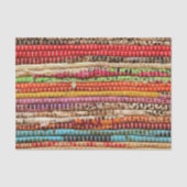 Gestreepte geweven stof weven look natuurlijk tissuepapier (Voorkant)