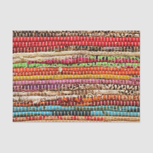 Gestreepte geweven stof weven look natuurlijk tissuepapier (Voorkant)