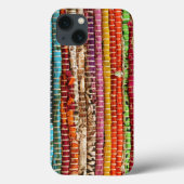 Gestreepte geweven stof weven natuurlijk Case-Mate iPhone case (Achterkant)