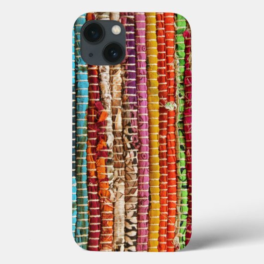 Gestreepte geweven stof weven natuurlijk Case-Mate iPhone case (Achterkant)