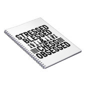 Gestreepte, gezwollen schaap geobsedeerd door Funn Notitieboek (Rechterzijde)