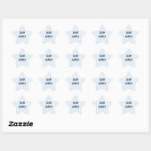 Gestreepte Gingham Baby Jongen Envelope Sticker (Vel)