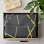 Gestreepte gitaar Geel Grijs Wit Zwart Tissuepapier (Geschenk)