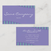 Gestreepte golf Collectie (blauw) Visitekaartje (Voorkant / Achterkant)