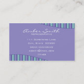 Gestreepte golf Collectie (blauw) Visitekaartje (Achterkant)