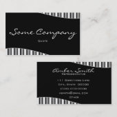 Gestreepte golf (zwart en wit) visitekaartje (Voorkant / Achterkant)