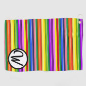 Gestreepte Golfaccessoires Gepersonaliseerde Kleur Golfhanddoek (Horizontaal)
