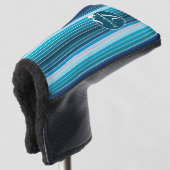 Gestreepte Golfen Accessoires gepersonaliseerd bla Golfheadcover (3/4 voorkant)