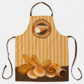 Gestreepte Goodies Pastry Bread Baker's Logo Strip Schort (Voorkant)