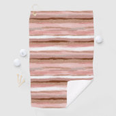 Gestreepte gouden glitter roze golfhanddoek (Insitu)