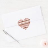 Gestreepte gouden glitter roze hart Sticker (Envelop)