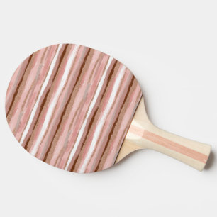 Gestreepte gouden glitter roze Ping Pong Paddle Tafeltennisbatje