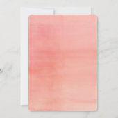 Gestreepte gouden & koraalverpleegkundige Uitnodig Kaart (Achterkant)