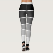 Gestreepte gradatie van wit naar zwart leggings (Achterkant)
