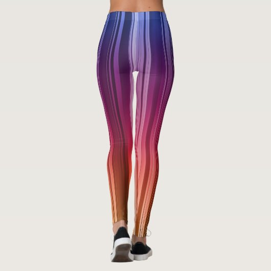 Gestreepte Gradiënt Leggings (Achterkant)