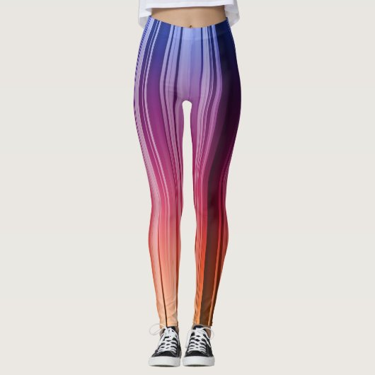 Gestreepte Gradiënt Leggings (Voorkant)