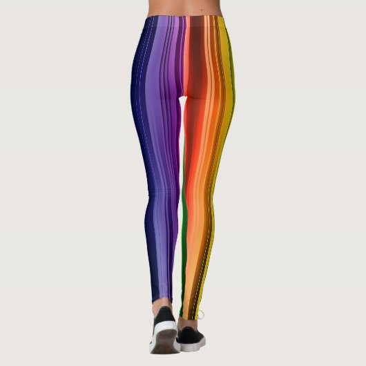Gestreepte Gradiënt Leggings (Achterkant)