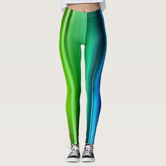 Gestreepte Gradiënt Leggings (Voorkant)