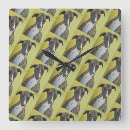 Gestreepte Greyhound wandklok