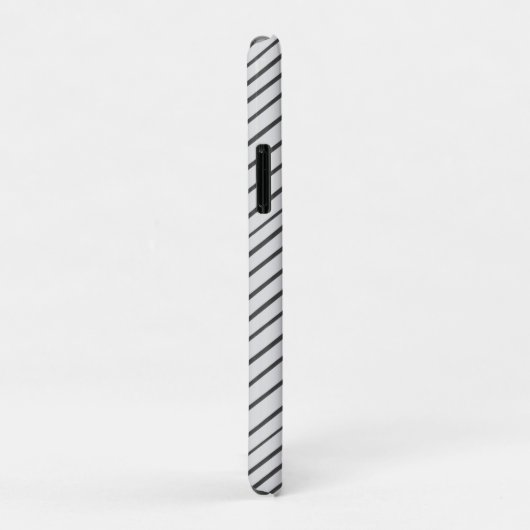 Gestreepte grijze witte patroon, speciaal aangepas Case-Mate iPhone case (Achterkant/rechts)