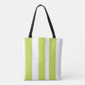 Gestreepte groene en witte Canvas tas (Achterkant)