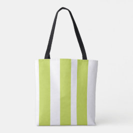 Gestreepte groene en witte Canvas tas