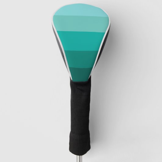 Gestreepte groene kleuren golfheadcover (Voorkant)