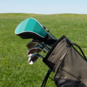 Gestreepte groene kleuren golfheadcover (Insitu)