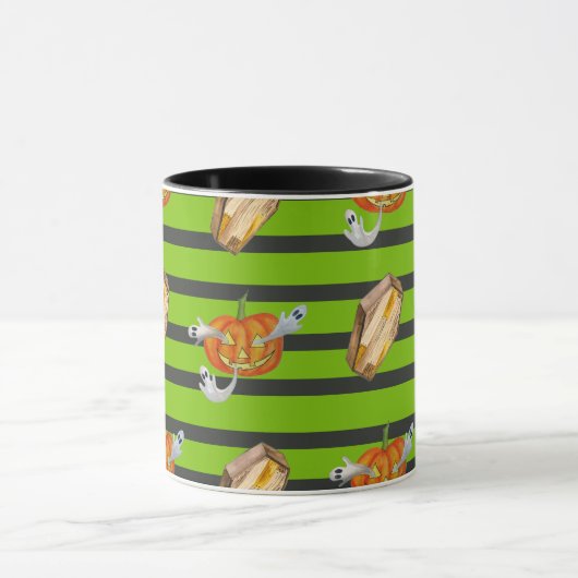 Gestreepte Halloween Mok (Midden)