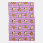 Gestreepte Halloween Theedoek (Verticaal)